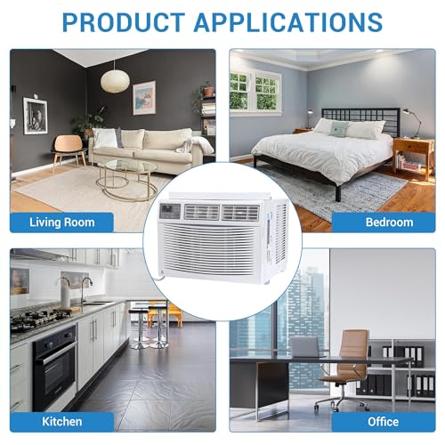 Image of 12000 BTU Window Air Conditioner, 3-in-1 AC Unit for Bedroom /Large Room (Up to 550 Sq. Ft.), Quiet & Energy Saving Window AC with Remote, 24H Timer, Installation Kit Included