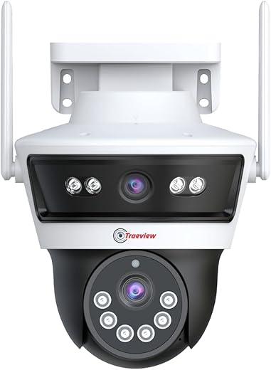 Trueview Smart 4G Linkage 2Mp+2Mp Pan-Tilt Zoom CCTV Camera, Outdoor Indoor Security Camera, Water Proof, 2 Way Talk, Cloud Storage, Motion Detect,...