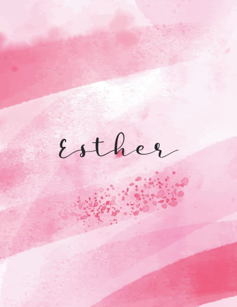 Esther: Journal Notebook Gray for Writing and Drawing, Blank | Calligraphy Dot Grid Journals | 8.5 x 11 inch - V.167