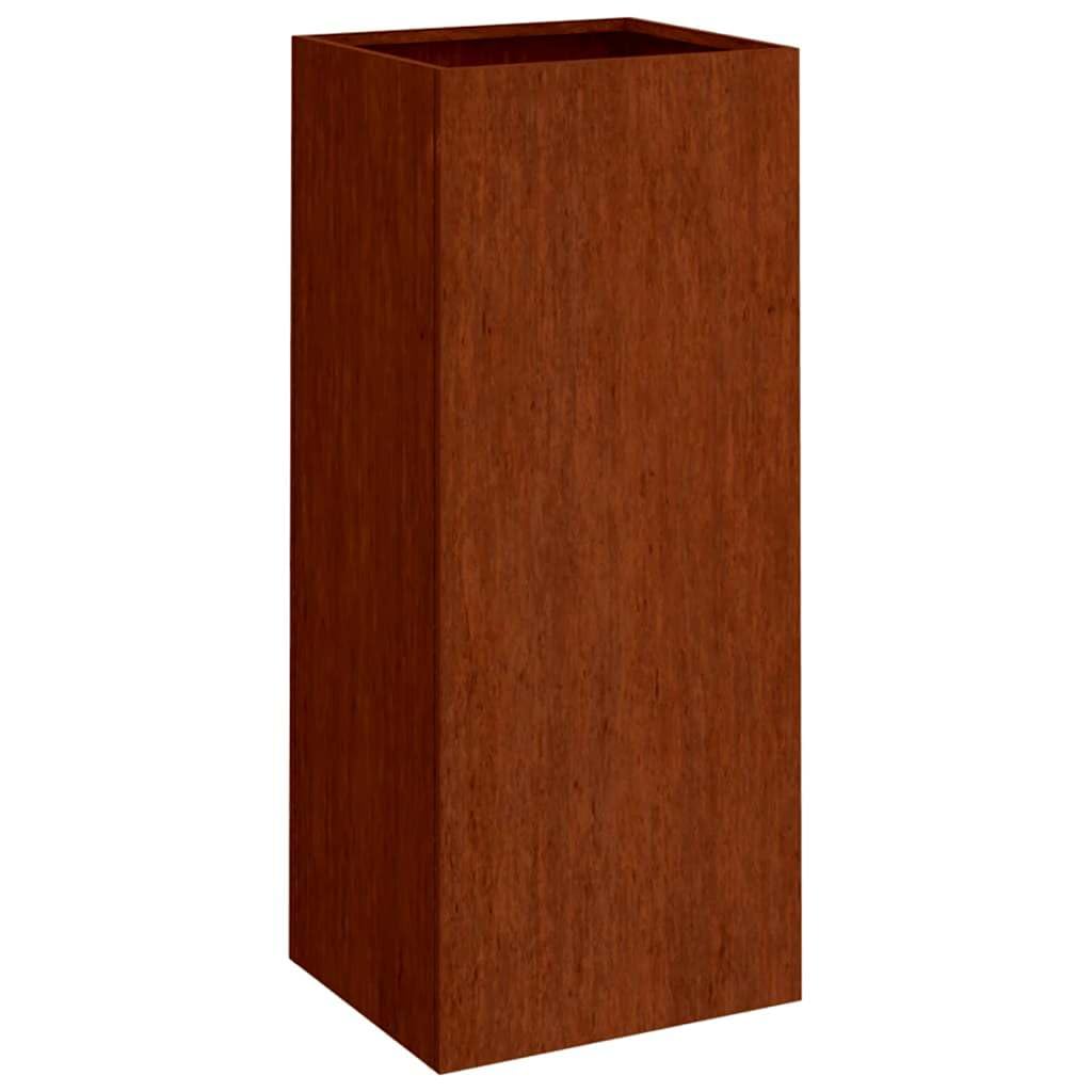 HGLADYU DIY Garden Planter Decorative Corten Steel Planters for Outdoor Patio and Balcony, Durable Weathering Steel Box 32x29x75 cm