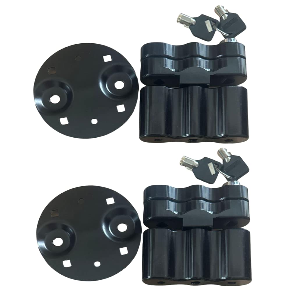 RX-LOX-PM Pack Mount Lock with Keys, Black, Key Lock, 2 Pack