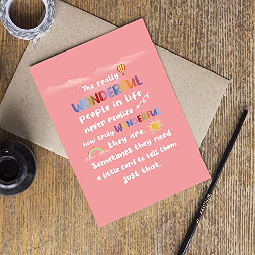 Goroar HJ-104-BH Sweet Positivity Card, Cute Encouragement Card, Thank You Card For Friend, Self Confidence Card, Friendship Card thumb #4