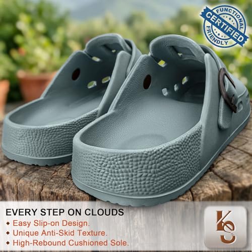 Image of KEMISANT Women Clogs,Comfortable Mules Sandals Slippers Nurse Garden Shoes Unisex for Men Cushioned Support