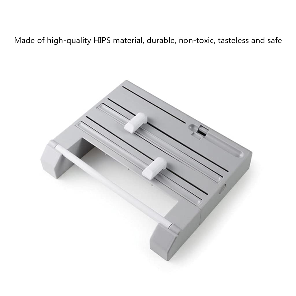 Estante de almacenamiento de cocina 6 en 1 con soporte multifuncional para toallas de papel, cortador de película adhesiva y dispensador de papel de aluminio