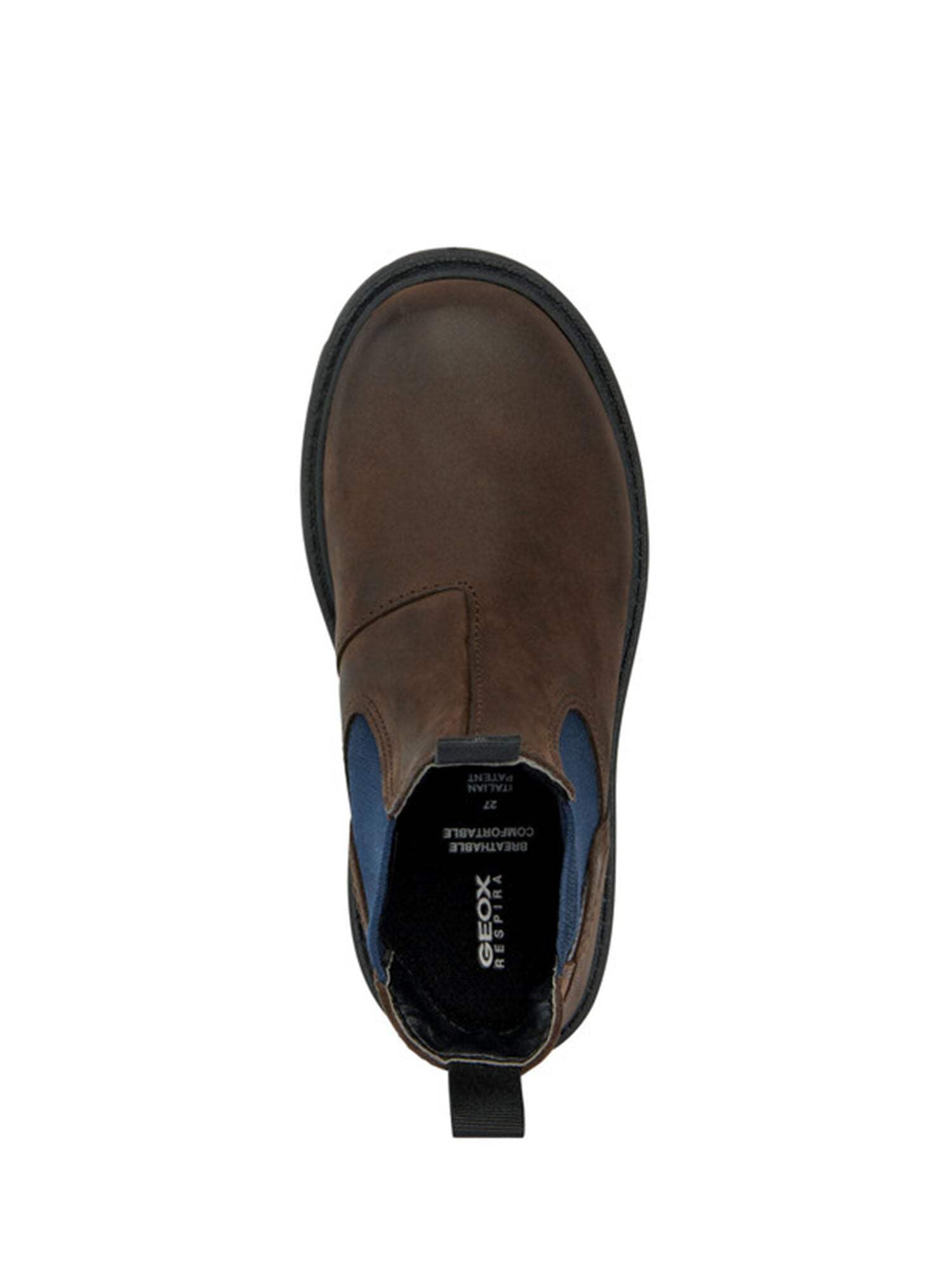 Geox Garçon J Shaylax Boy Ankle Bateau, Brown Navy, 33 EU