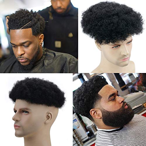 SinoArt Mens Toupee 10x8 Inch Replacement Full Swiss Lace Hairpiece for Men 100% Virgin Human hair Color #1 Jet Black