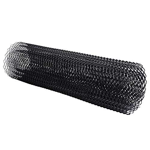 Image of AggAuto Universal 40 inchx13 inch Car Grill Mesh - Aluminum Alloy Automotive Grille Insert Bumper 6x12mm Hexagon Hole, One of the Most Multifunctional Shape Grids 100x33cm Black