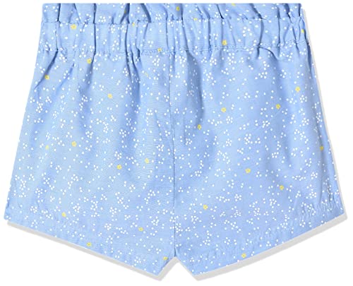Image of miniklub Girls Blue Printed Regular Fit Regular Shorts