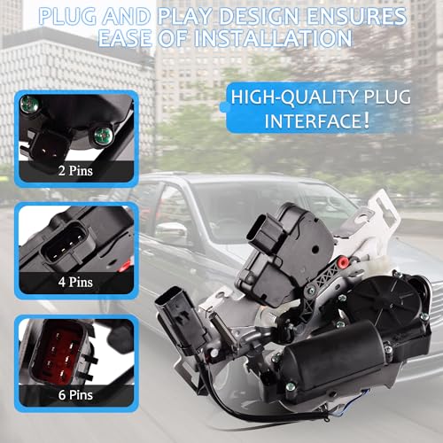 Image of Rear Right Sliding Door Lock Latch Actuator Compatible with 2008-2016 Chrysler Town & Country, 2008-2020 Dodge Grand Caravan, 2012-2015 Ram C /V Replaces 5020768AB 5020768AC 68030378AC