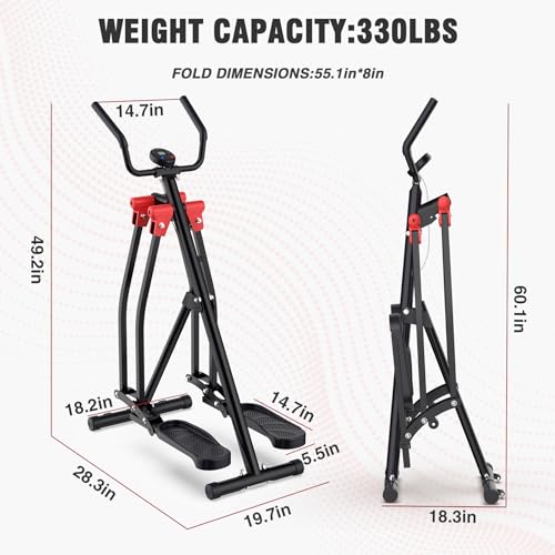 Image of Air Walk Elliptical Glider Machine,Ellipse Home Cross-Training Arm /Leg Cardio Workout Machine for Senior & Adult,Side Sway Action 360 Motion Full-Body Exerciser for Home Gym