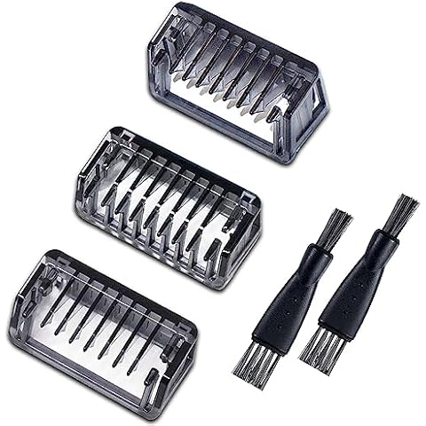 LinMei Trimmer Guide Combs Only Compatible with 1st Generation Micro Touch Solo Men's Full Body Hair Shaver with 2 Cleaning Brush Cover