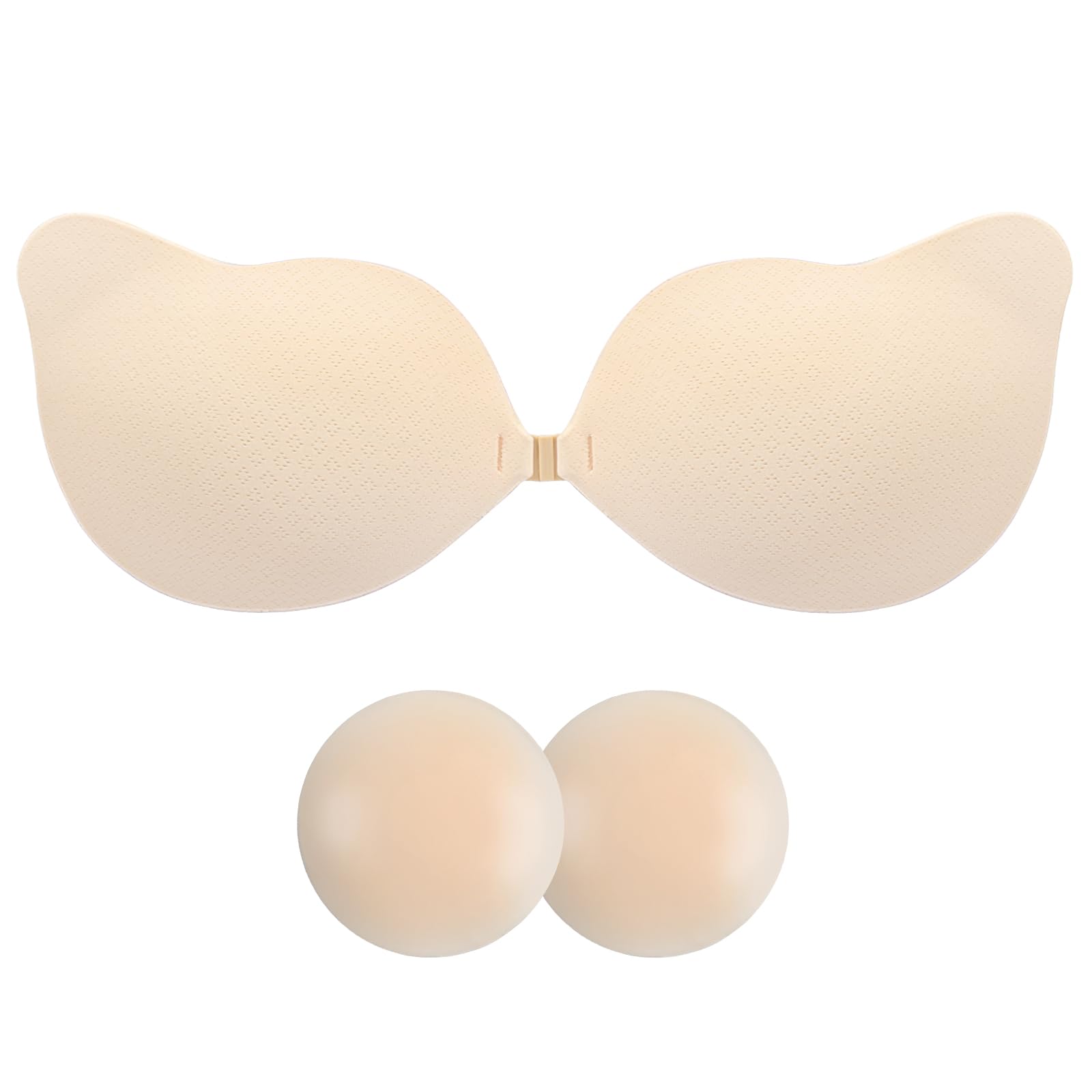 HILRITORI Adhesive Silicone Push Up Strapless Womens Bras