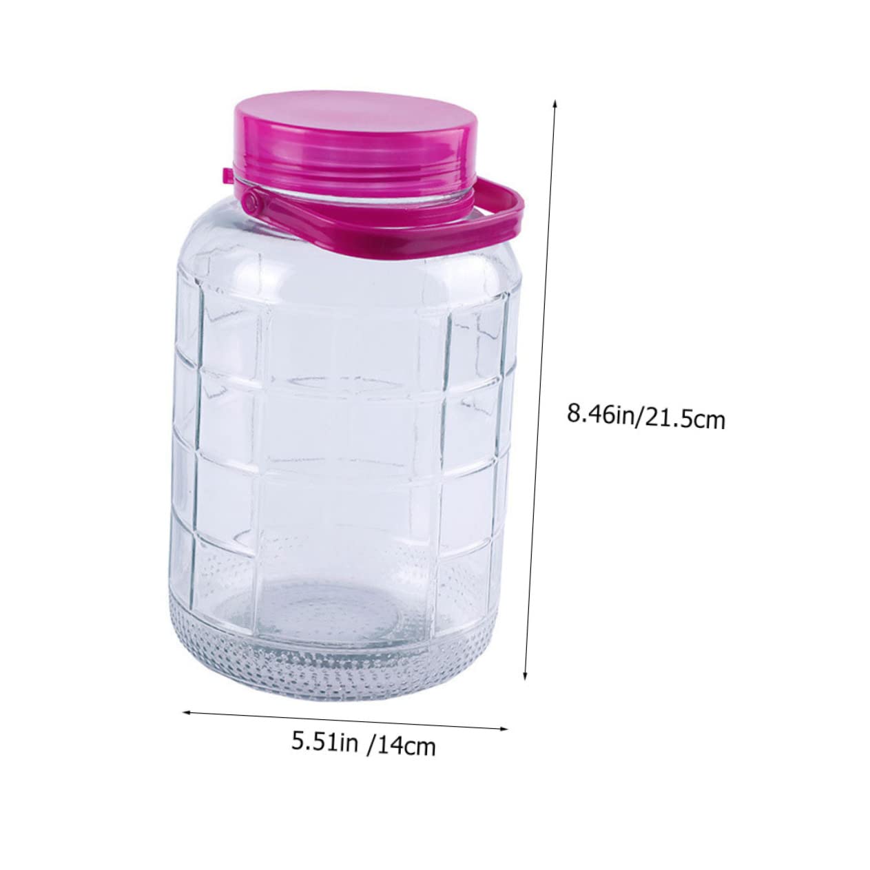 Alipis Tarro de Cristal Transparente 2l de Vidrio Sellado para Cocina