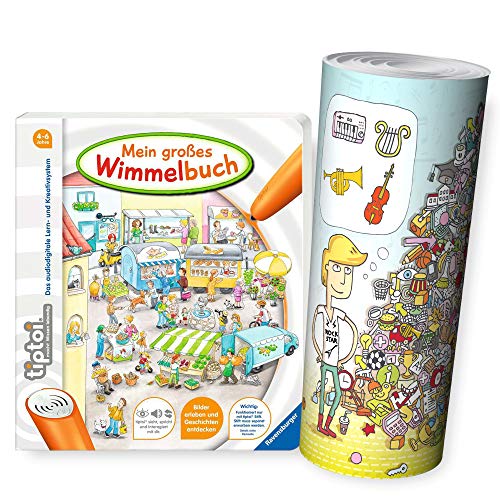 TipToi Ravensburger 6 | Big Wimmel Book My Book + Child Wimmel Search Picture Poster