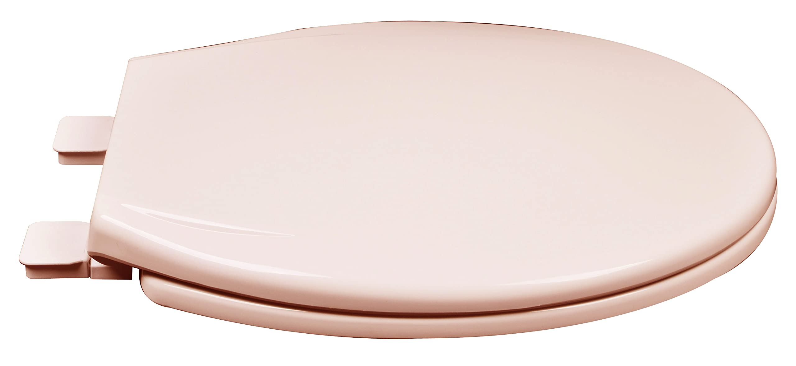 Bath D??cor 2Q1R6-20 Builder Grade Slow Close Plastic Toilet Seat with Vari-Adjust Lok-Down R'N'C Hinge and Quik-Lok Mounting Hardware, Round, Venetian Pink