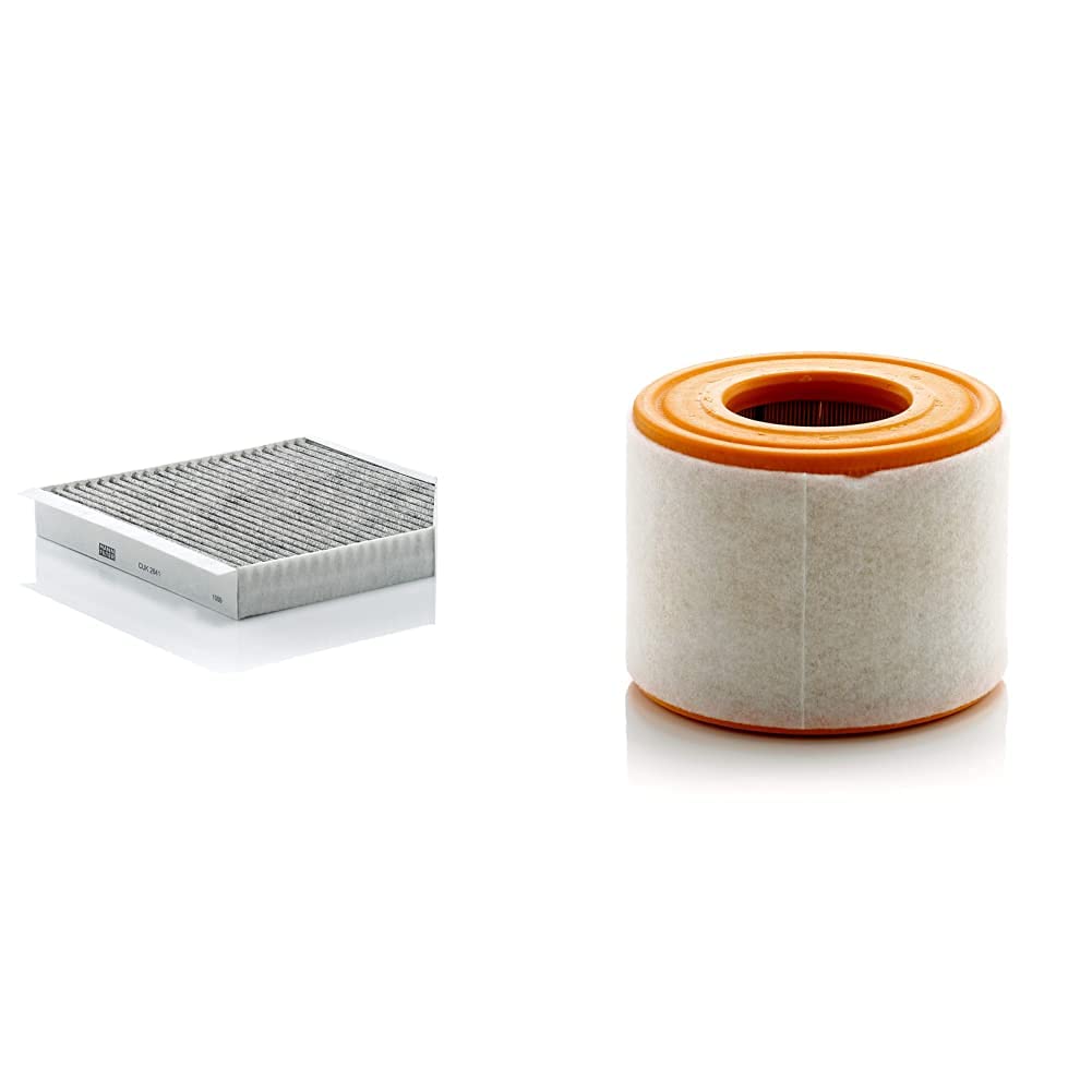 Original MANN-FILTER Interior Filter CUK 2641 – Pollen filter with active charcoal – For passenger cars & Original C 15 010 Engine Compartments – For Passenger Cars