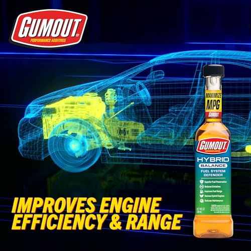 Image of Gumout 510339 Hybrid Balance Fuel System Defender, Preserves Fuel Degradation, Cleans Injectors & Boosts Efficiency, Easy Pour & Go, Treats up to 19 Gallons per Bottle -10 Fl Oz