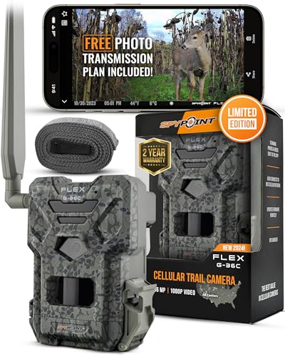 SPYPOINT Flex G-36 Camo - Outdoor Cellular Trail Camera,1080p Video with Sound, 36 Megapixels, 0.3S...