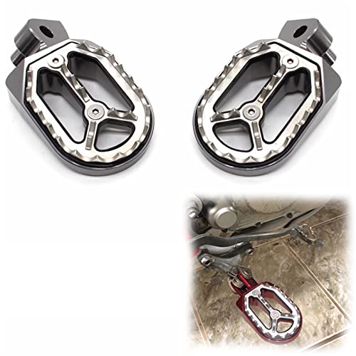Pegs Zubehör Motorrad Fußstütze Fußrasten Pedale Für Yamaha YZ450F YZ 450F 2003-2020 2019 2018 2017 2016 2015 2014 2013 2012 2011 2010 2009 2008 2007 2006 2005(Grey)