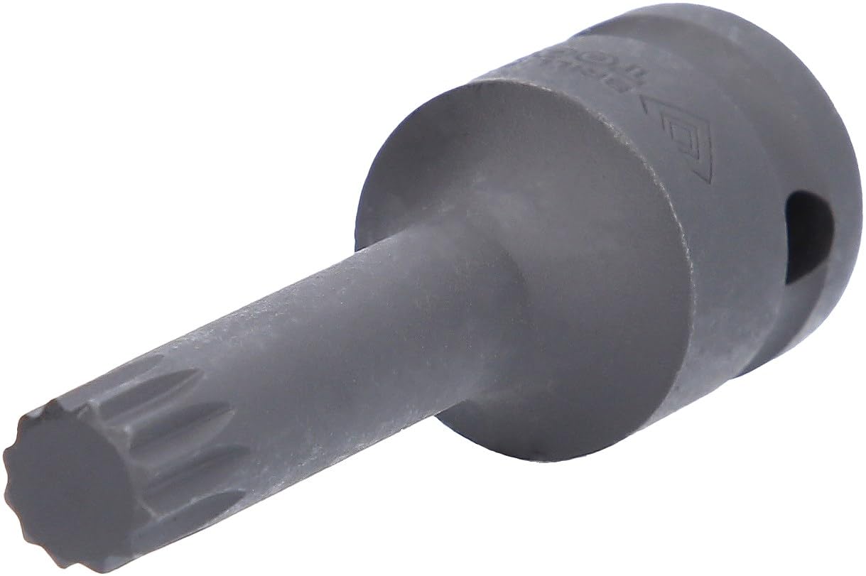 BRILLIANT TOOLS BT022616 1/2 Inch Power Bit Socket XZN M12 [Powered by KS Tools]