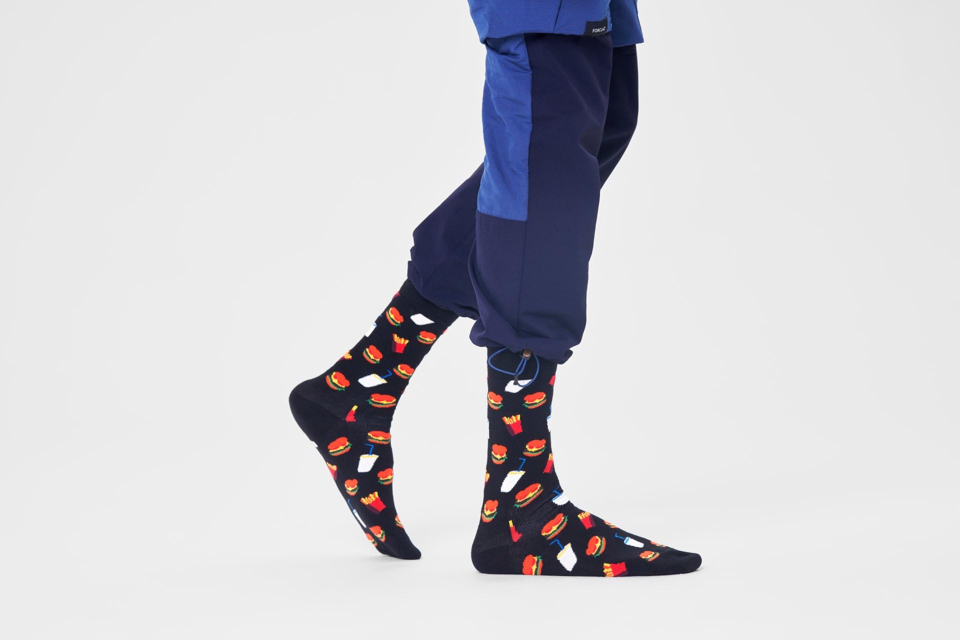 Happy Socks, Crew Socks, Hamburger Sock for Men and Women Size 41-46, Black, 7-11 - Image 4
