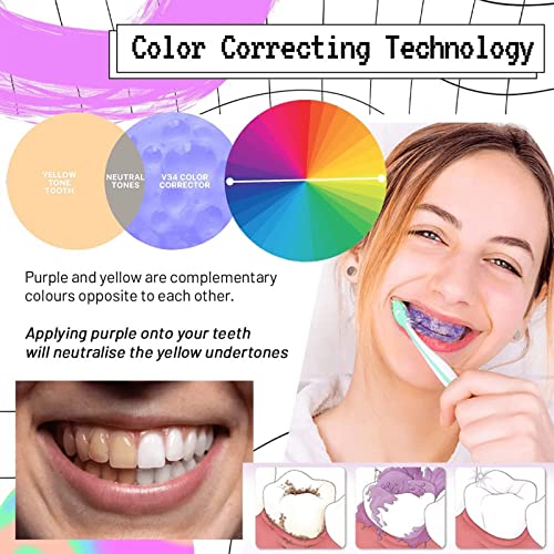 Angel Smile Whitening Purple Mousse Toothpaste, 2023 New Instant Teeth Whitening Toothpaste, Refresh Breath And Reduce Odor, Teeth Whitening Booster (2Pcs) #TOP2