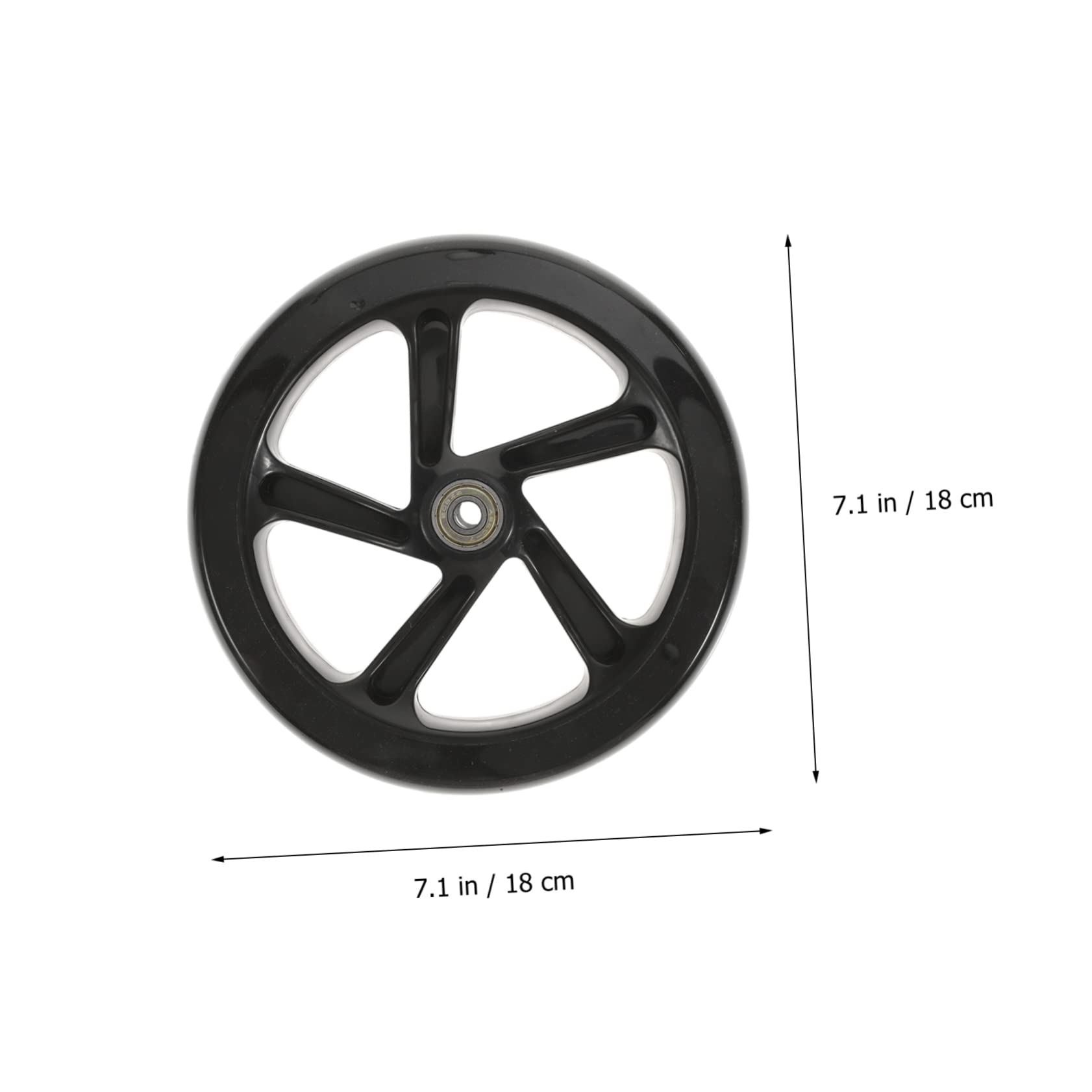 Milisten PU Haute Élasticité 2 Roues de Trottinette Grosse Roue de 180mm, Roulements, Antidérapantes et Résistantes à L’Usure pour Routes