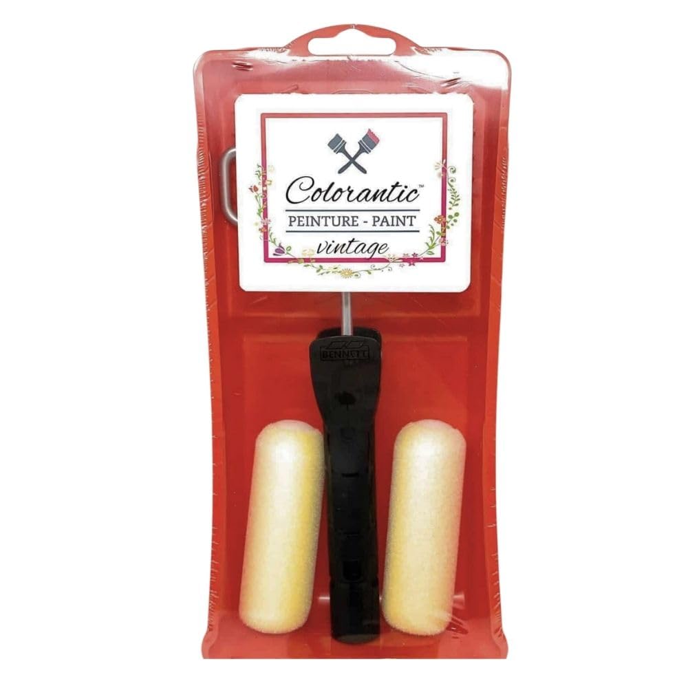 Paint Tray Kit and 4'' Velvet Foam Rolls Painting Supplies for Walls, Furniture and Trims (Paint Tray Kit (4 items))