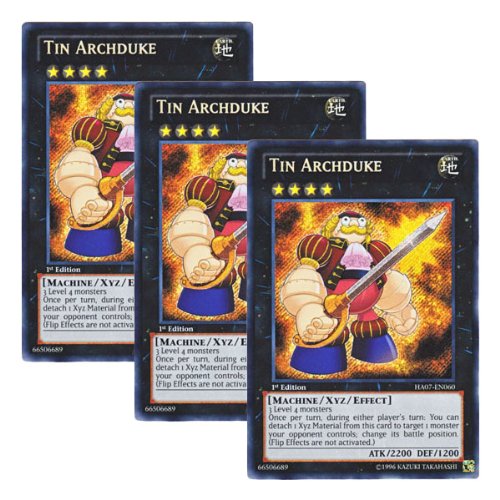 Amazon.co.jp: ☆ 3枚セット ☆遊戯王 英語版 HA07-EN060 Tin Archduke 