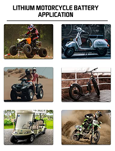 12 Volt Motorcycle Battery Lithium Powersports Battery Lifepo4 Engine Start Battery2Ah 200Cca Compatible Atv, Utv, Scooter, Snowmobile, 4 Wheeler Small Lawn Mower Ytx4L #TOP3