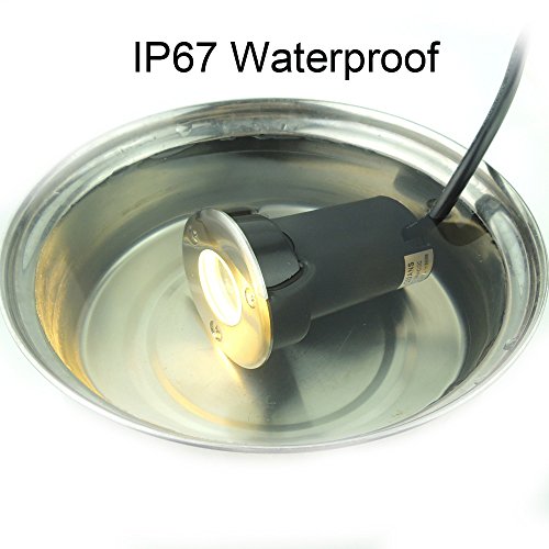 Quans 3W Watt 12V 24V Dc Ac Low Voltage In Ground Well Outdoor Led Light, In-Ground Landscape Lighting Spotlight For Deck, Step, Pathway, Driveway, Garden, Yard, Patio (Warm White, 4 Pack) #TOP5