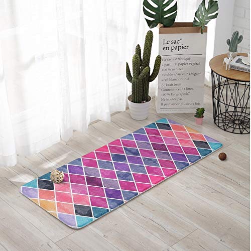 Tapis de cuisine géométrique et ventouse pour sol de salle de bain moderne