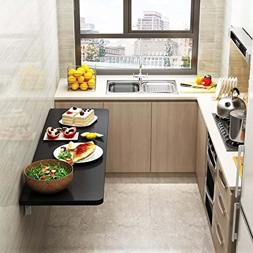 Design resistente: con accessori di alta qualità montati a parete e staffa triangolare supportata sotto il piano del tavolo, l'intera struttura del tavolo pieghevole è resistente e il piano del tavolo può sopportare fino a 20 kg. Inoltre, il legno ingegnerizzato di alta qualità garantisce anche la sua durata a lungo.