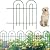 AMAGABELI GARDEN & HOME 14panels Decorative Garden Fences and Borders for Dogs 32in(H)×20ft(L) No Dig Metal Fence Panel Garden Edging Border Fence For Animal Barrier Fencing for Flower Bed Yard Green