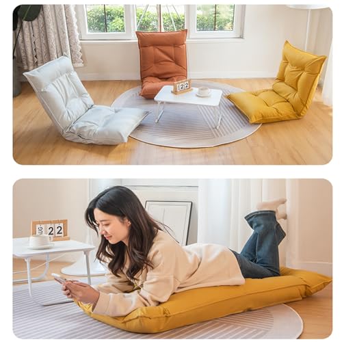 Silla plegable de suelo con soporte trasero ajustable, asiento acolchado para meditación y juegos para un uso cómodo en interiores y exteriores