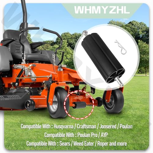 176066 Deck Roller (7" Long) & Rod Set Compatible with Craftsman/Husqvarna Lawn Mower, Fits Model YTH2448 YTH2148 GTH2548 GT52XLS, Replaces 532176066 539107612