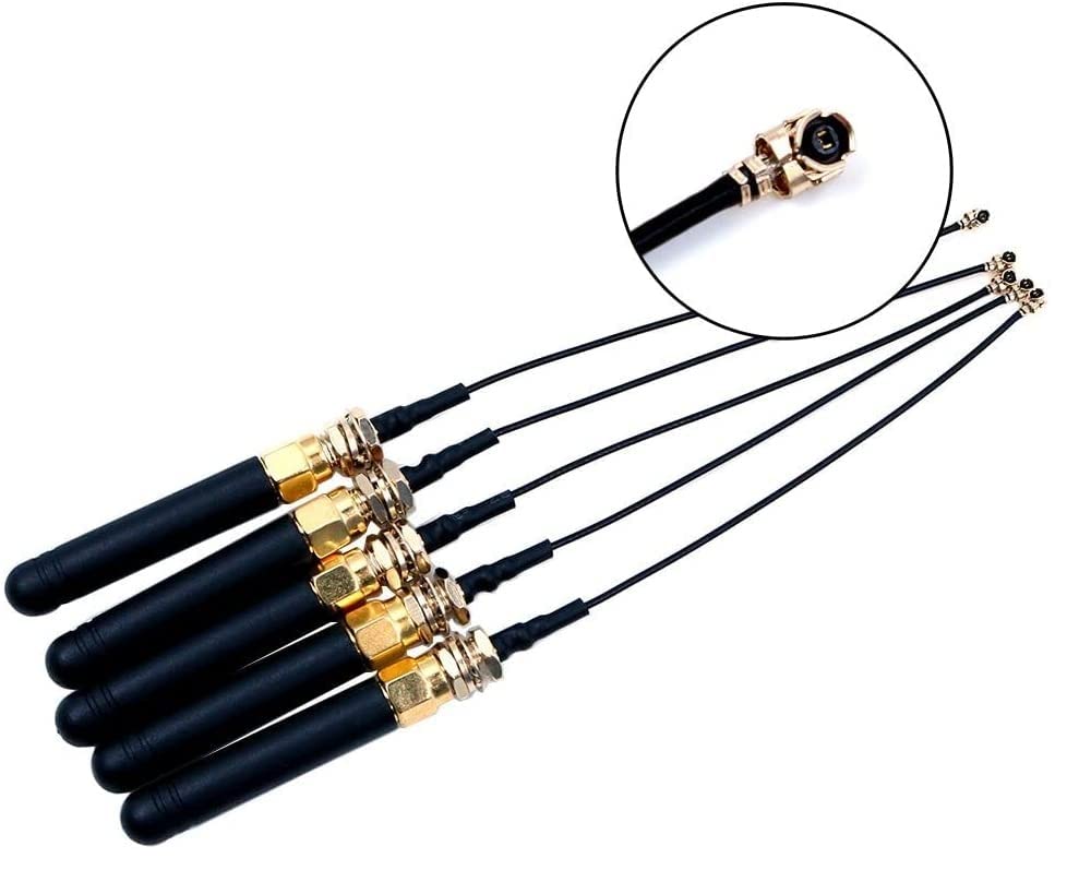 5 Pezzi U.FL IPX a connettore SMA Antenna 868-915 MHz per Scheda Lora Lora32u4 II WiFi Lora32