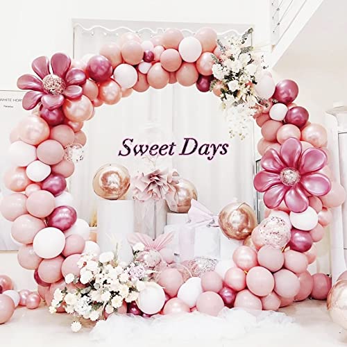 Image of Wokceer Round Backdrop Stand 8FT White Wedding Balloon Arch Stand for Party | Metal Balloon Arch Circle Backdrop Stand for Birthday Party Wedding Bridal Shower Anniversary Ceremony