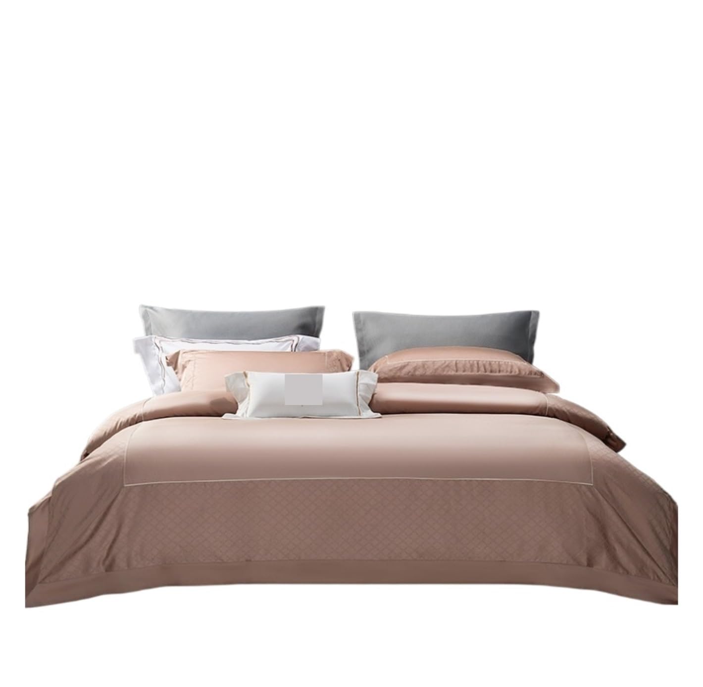 Sbcgfy Roze Bed Sheet Set Bedding Sheet Set Luxury Long Staple Cotton Jacquard Four-Piece Set Sateen Bedding Quilt Cover Exquisite Bedding Set Sheet Sets,-1.5/1.8M Bed