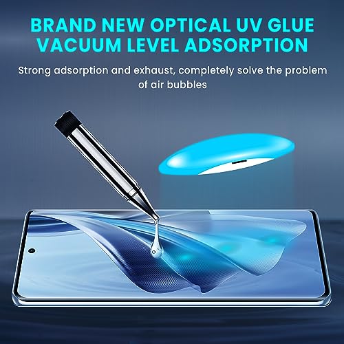 Image of ArmourPro UV Glue Tempered Glass for Reno 10, Reno 10 Pro & Reno 10 Pro Plus, Pack of 2, Curved Screen Protector, 9H Anti Scratch, Edge to Edge Coverage, HD Clarity, Easy UV Installation Kit
