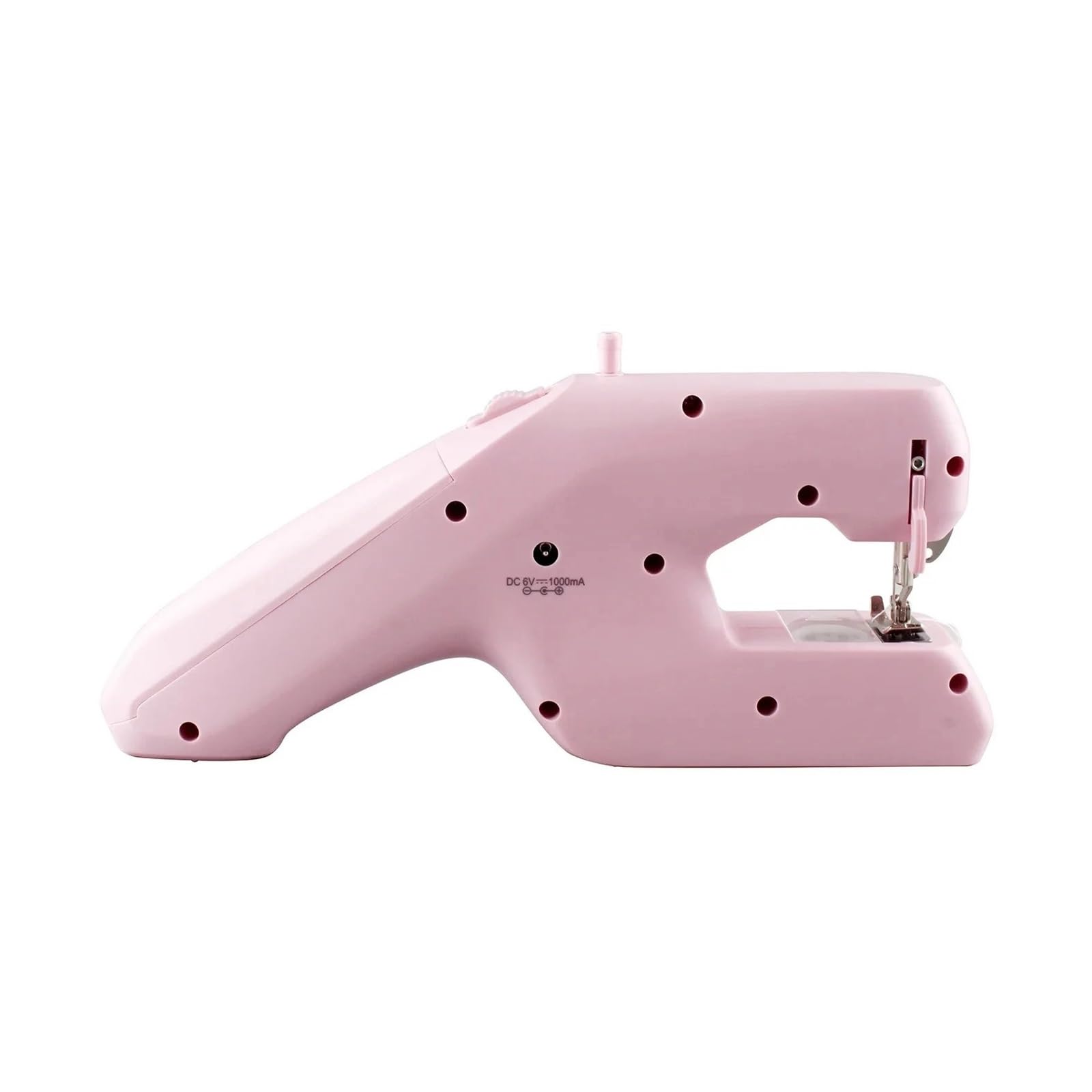 Maszyna Do Szycia Domowa Mini Ręczna Przenośna Elektryczna Dwuprzewodowa Różowo-biała Szycie Sprawia że Wszystko Wydaje Się łatwe(Pink)