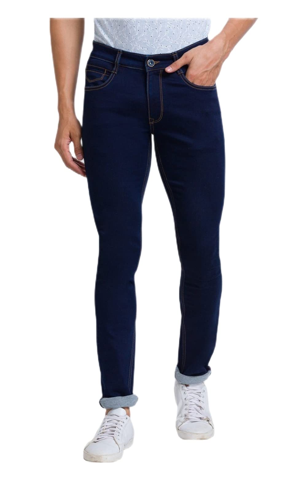 parx Men's Fitted Cotton Jeans (XCYA01643B9_Blue)-picture-13