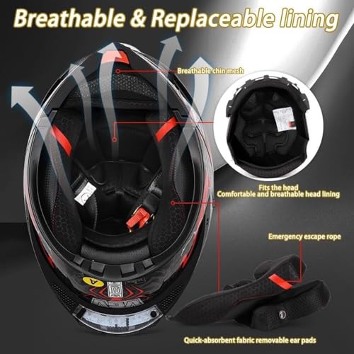 Casque modulable Bluetooth M équipé de LED pour rester visible la nuit - 7
