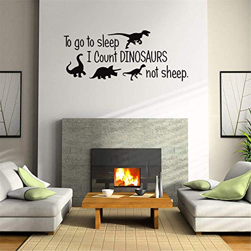 Vinilo Decorativo Pared Dinosaurios Negro 57x24 cm miniatura 5