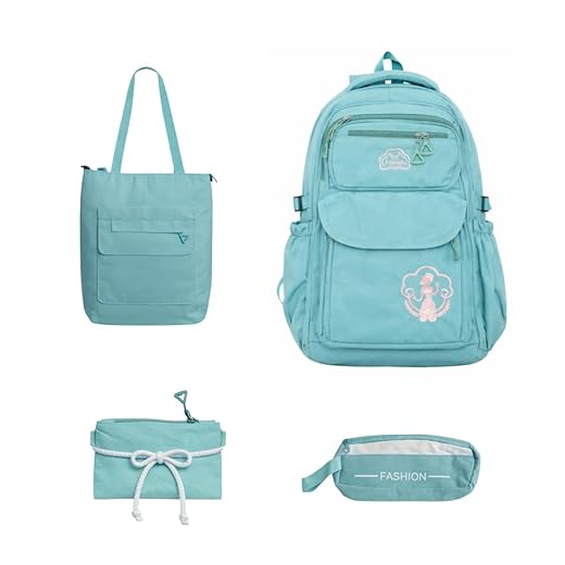 Kit Mochila Escolar Juvenil 4 Peças para Escola Trabalho Viagem