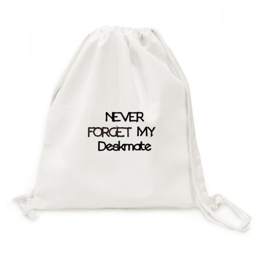 Toile Drawstring Backpack Jamais Forget sac à cordon pour la saison des diplômes - 5