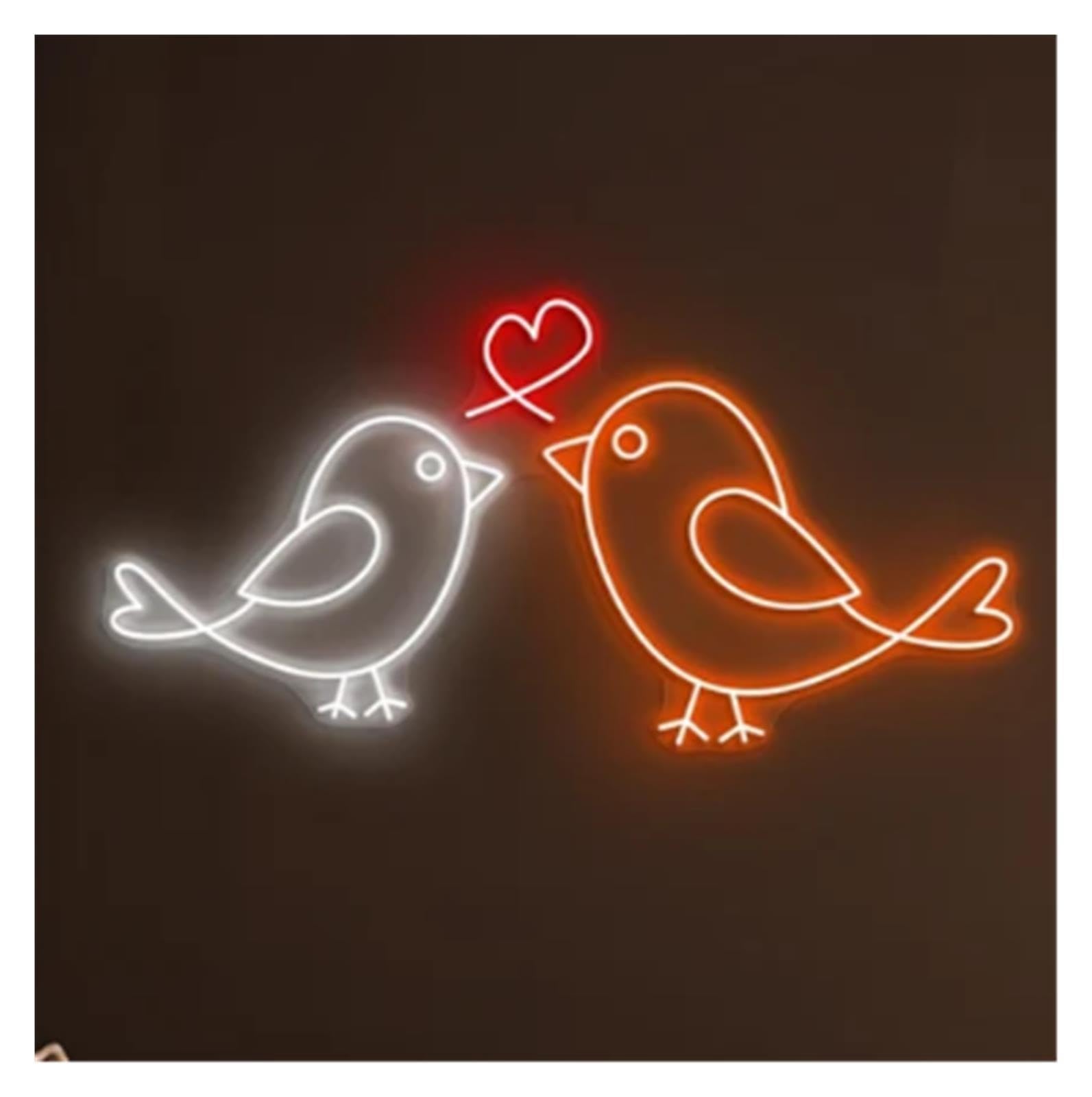 Insegna al Neon Insegna Al Neon Degli Uccelli Di Amore