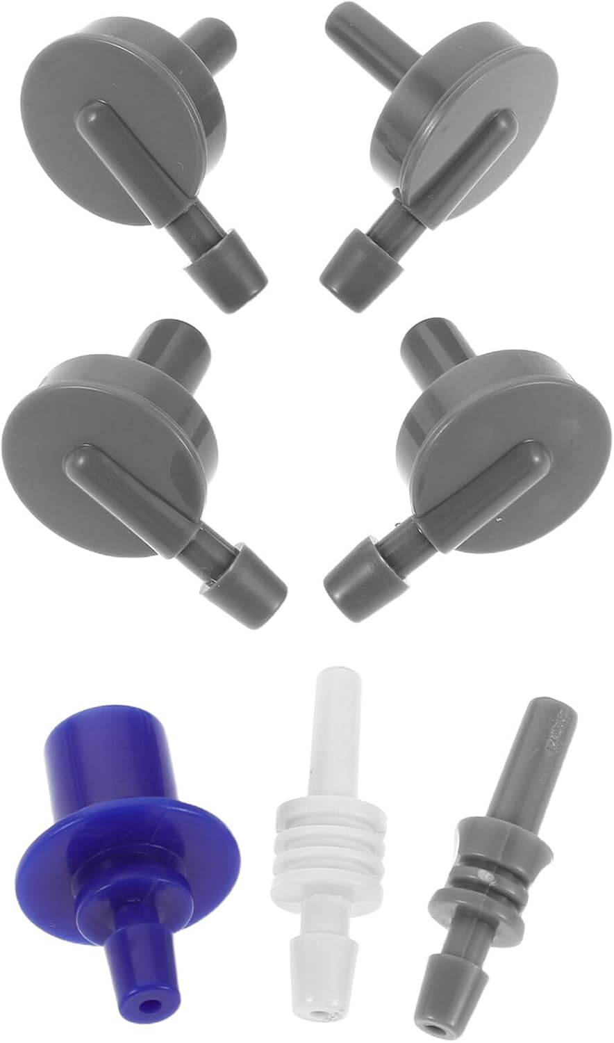 Healvian Adattatori per Misuratore di Pressione Sanguigna 7 Pezzi Connettori per Tubo di Collegamento e Prolunga Accessori per Bracciale per Uso Domestico Clinico e Viaggi Connessione