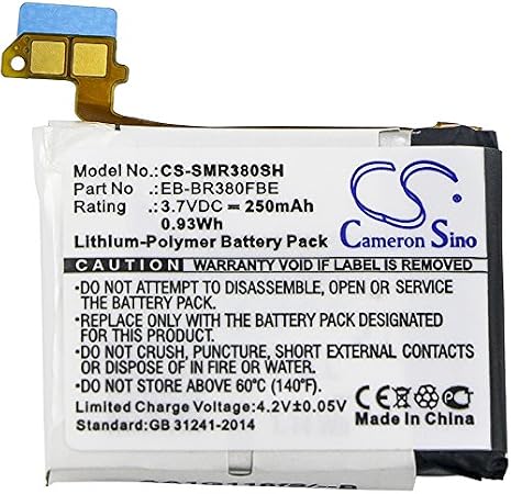 Battery Replacement for Samsung Gear 2 EB-BR380FBE SM-R380 Gear 2 Neo  SM-R381 B1230J1EA PGF582224H : Cell Phones \u0026 Accessories