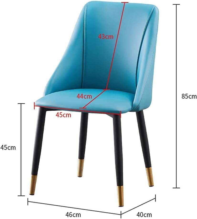 SJIALEN 4pcs Kitchen Dining Chairs, with Metal Legs Counter Chairs Living Room Bedroom Lounge Water Proof PU Leather Side Chair Kitchen Chair (Color : White)